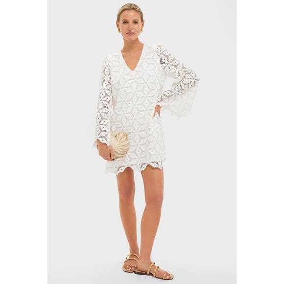 TUCKERNUCK White Floral Lace Camilla Dress Size M NWT Retail $248 Tuckernuck - Picture 7 of 8